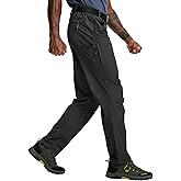 Mens Hiking Pants Lightweight Cargo Work Tactical Nylon Stretch Waterproof Quick Dry Fishing Travel Outdoor 6 Pockets