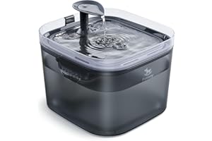 Petory Cat Water Fountain - Automatic Pet Water Fountain Cat Water Dispenser with Replacement Filters, 74oz/2.2L BPA-Free Water Fountain for Cats Inside with 2 Flow Modes