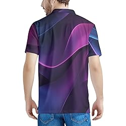 HUGS IDEA T-Shirts for Men Blue Purple Gradient