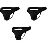 BY.ECG Men's Cotton Thong Sports Sexy T-back Classic Y-type Low Rise Thin Soft Lightweight Pouch Supporting