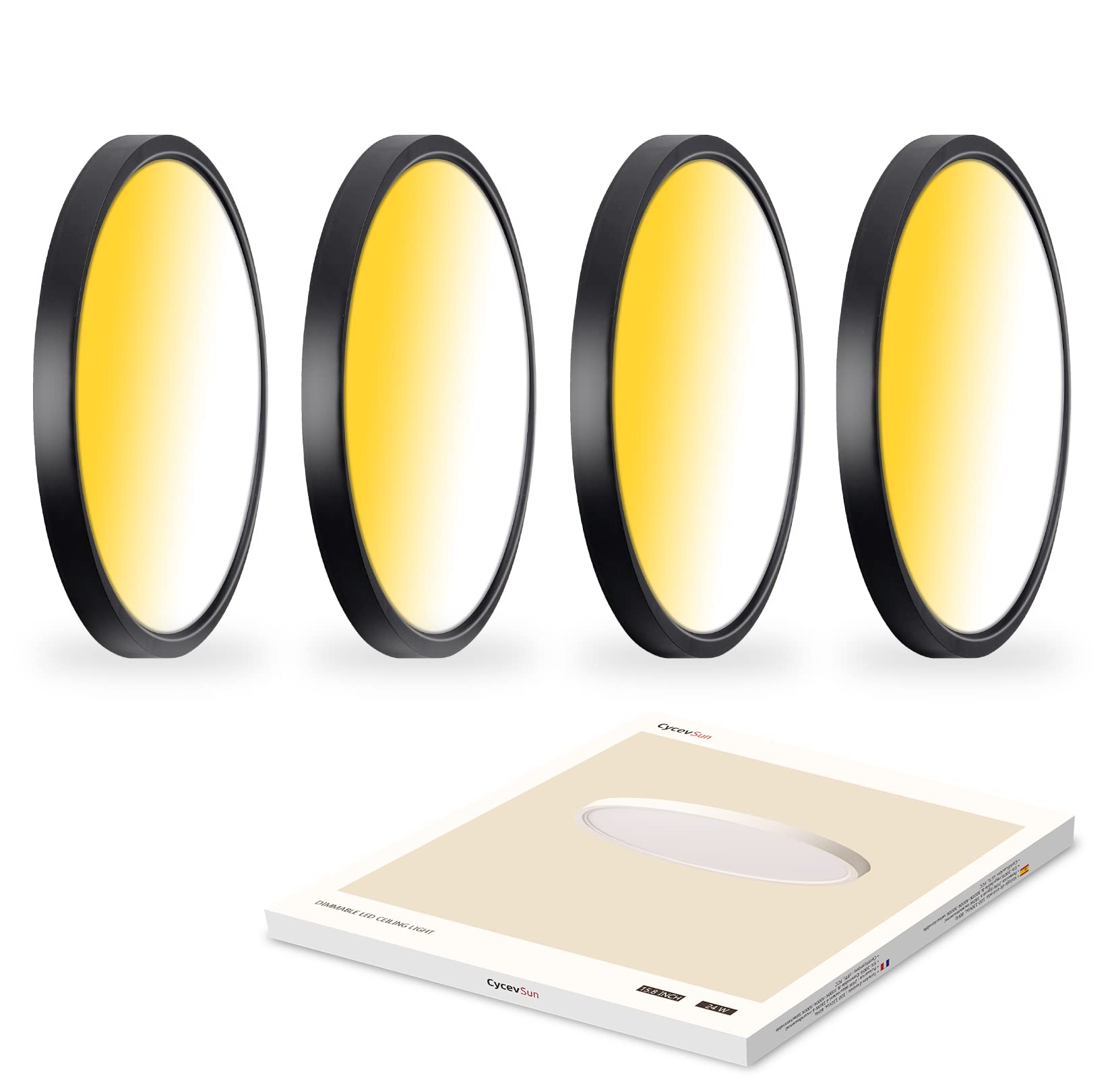 CycevSun 12 Inch Black Flush Mount Ceiling