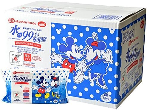 Amazon Co Jp 水99 Super 新生児からのおしりふき 60枚 16個 厚手タイプ ディズニー パッケージ ベビー マタニティ