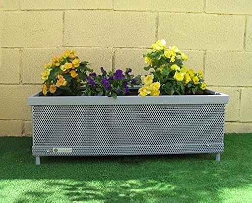 Jardinera de metal Green Passion 81x37x30 cm.Color gris: Amazon.es ...