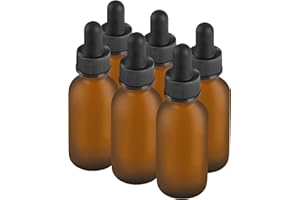 NOOEEISS 4 Pcs, 1oz Dropper Bottle, Amber Glass Eye Dropper Bottle, Tincture Bottles with Dropper, Pretty Finish, Leak-Proof Design, Stronger Suction for All Kinds of Mixed Liquids