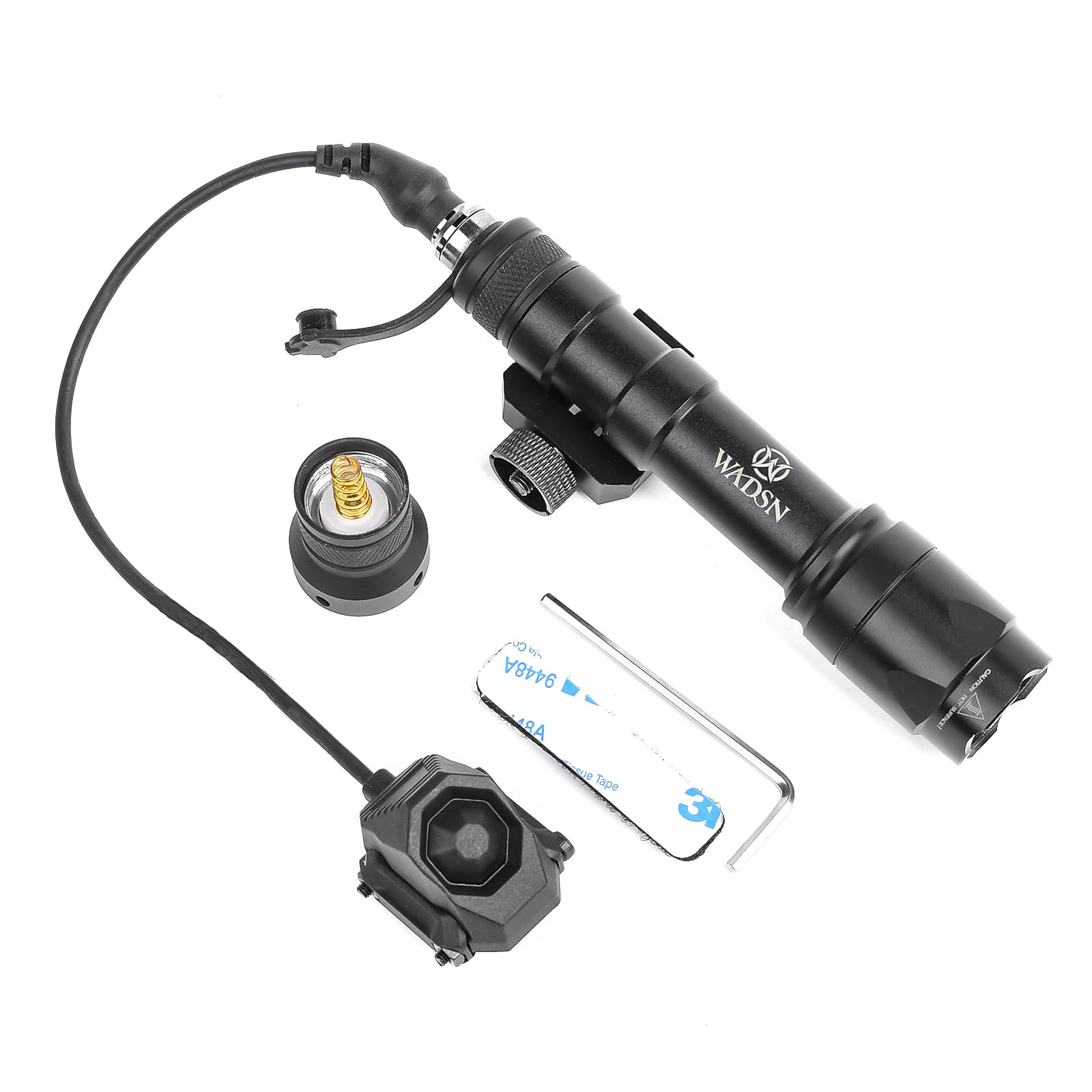 SBGJMY M600C Tactical Flashlight,600 Lumen LED Torch with Pressure Pad Switch Hunting Torch for 20mm Picatinny Rail (Black)