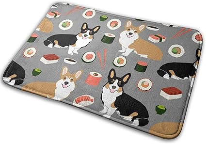 Ruan Shop Corgi Sushi Corgis Dog Corgi Sushi Dog Design Cani Salmon Corgi Dog Entrance Tappeti Tappetini Zerbini Amazon It Casa E Cucina