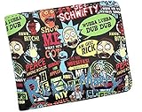 Rick And Morty Leather Biofold Wallet with FREE 35 Pcs Rick and morty Sticker Pack