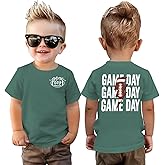 MODNTOGA Toddler Girl Boy Game Day T-Shirt Football Sunday Crewneck Shirt Short Sleeve Football Lighting Graphic Tee Tops
