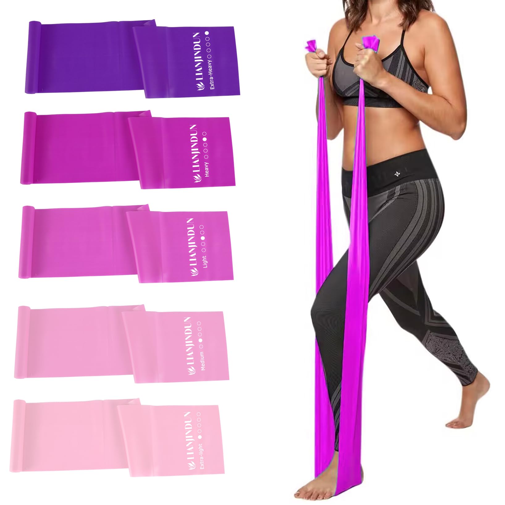 Resistance Bands for Working Out, Physical Therapy, Exercise, Pilates, Yoga