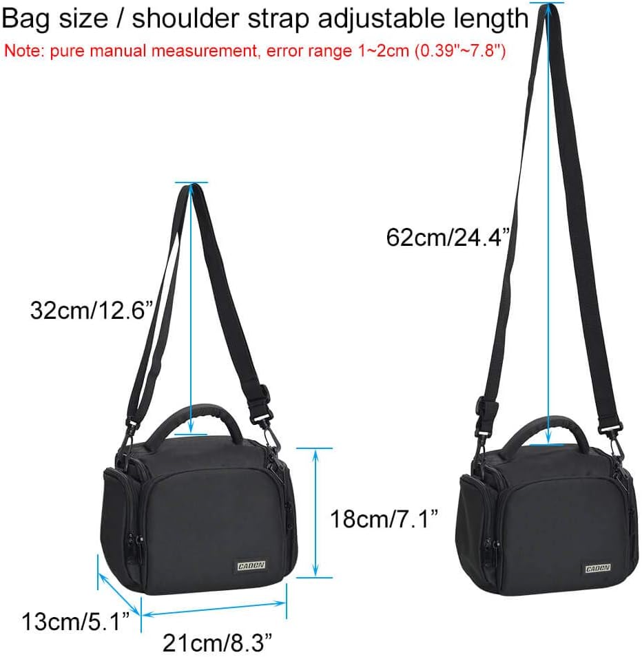 BAIGIO Camera Bag for DSLR SLR Camera Case Waterproof, Cross Body Bag - Image 3