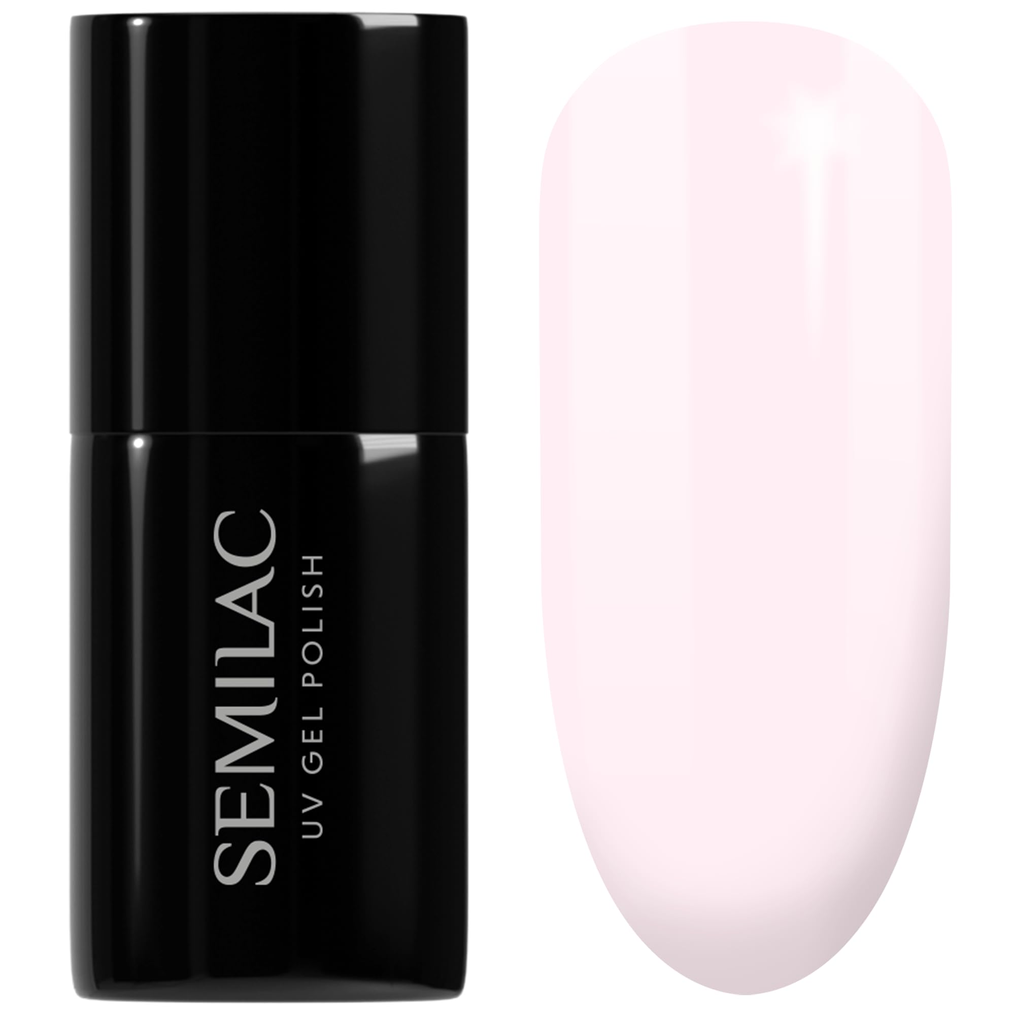 SEMILAC Gel Nail Polish 159 Pink Yasmin Kiss - Full Coverage Gel Polish - Soak Off Easy To Use LED/UV Nail Lamp - Long Lasting Manicure and Pedicure up to 3 weeks
