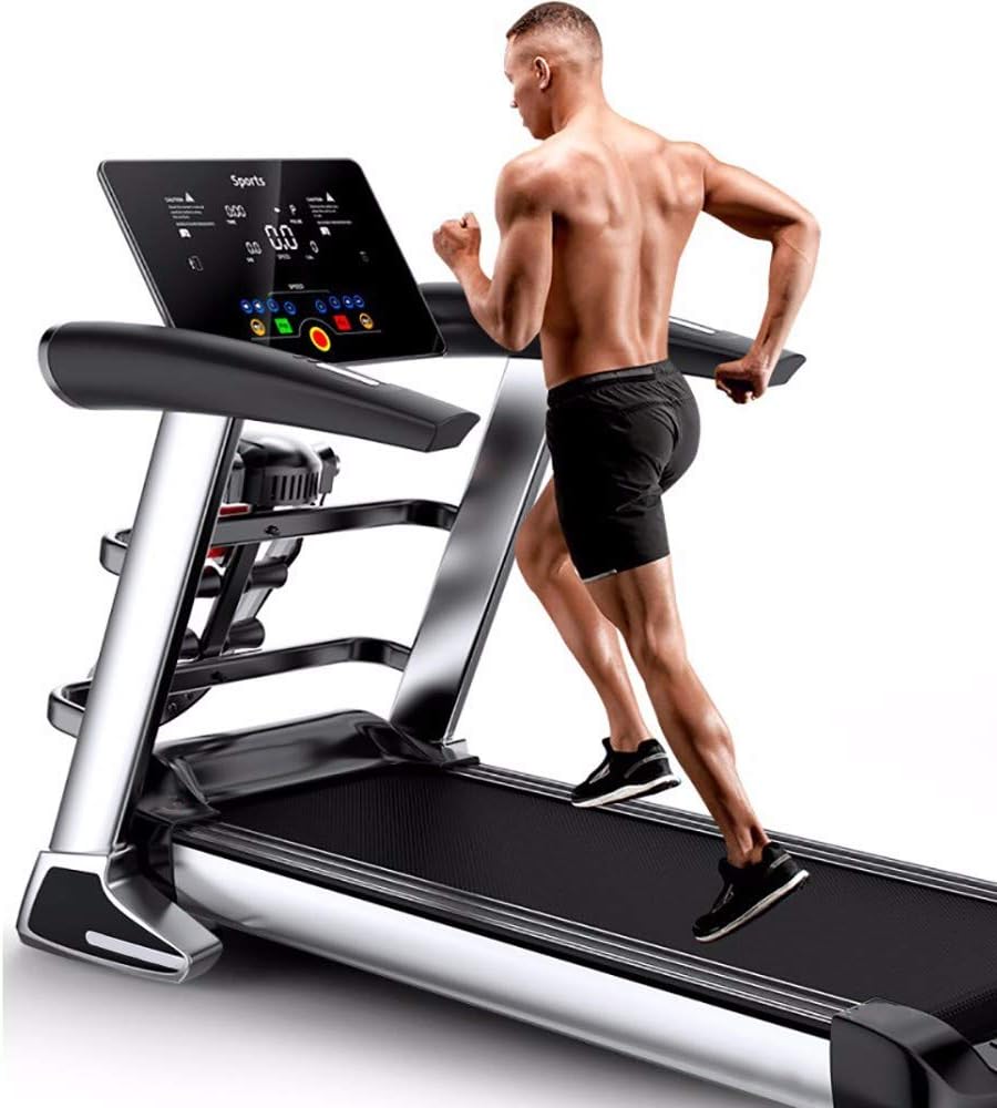 MTSS Treadmill, Folding running machine, HD LCD Color Screen/Bluetooth Speaker/ 12 built-in fitness modes/Heart rate handrail/Indoor Sports for your cardio training at home