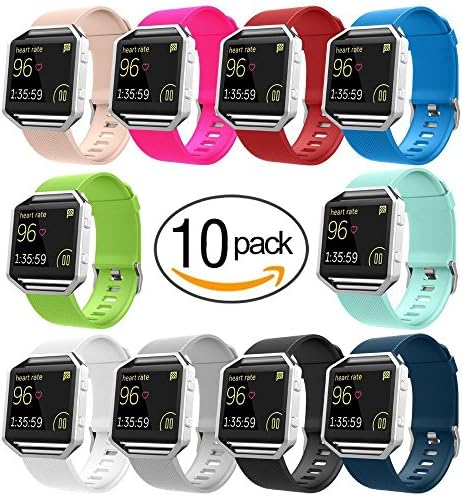 Fitbit Blaze Band Frame,Gersymi Tech Replacement Accessory Steel Metal Bands Frame for Fit bit Blaze Smart Watch (10 PCS)
