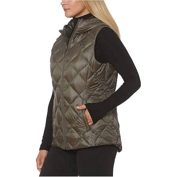 Gerry Women's Reversible Hooded Down Vest (Small, Olive/Camo