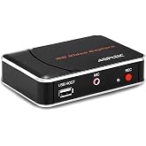 1080P HDMI Video Capture Card HD Game Recorder | Compatible with Xbox One/360/ PS4/ Wii U /Nintendo Switch and Support Mic in for Commentary - No PC Required