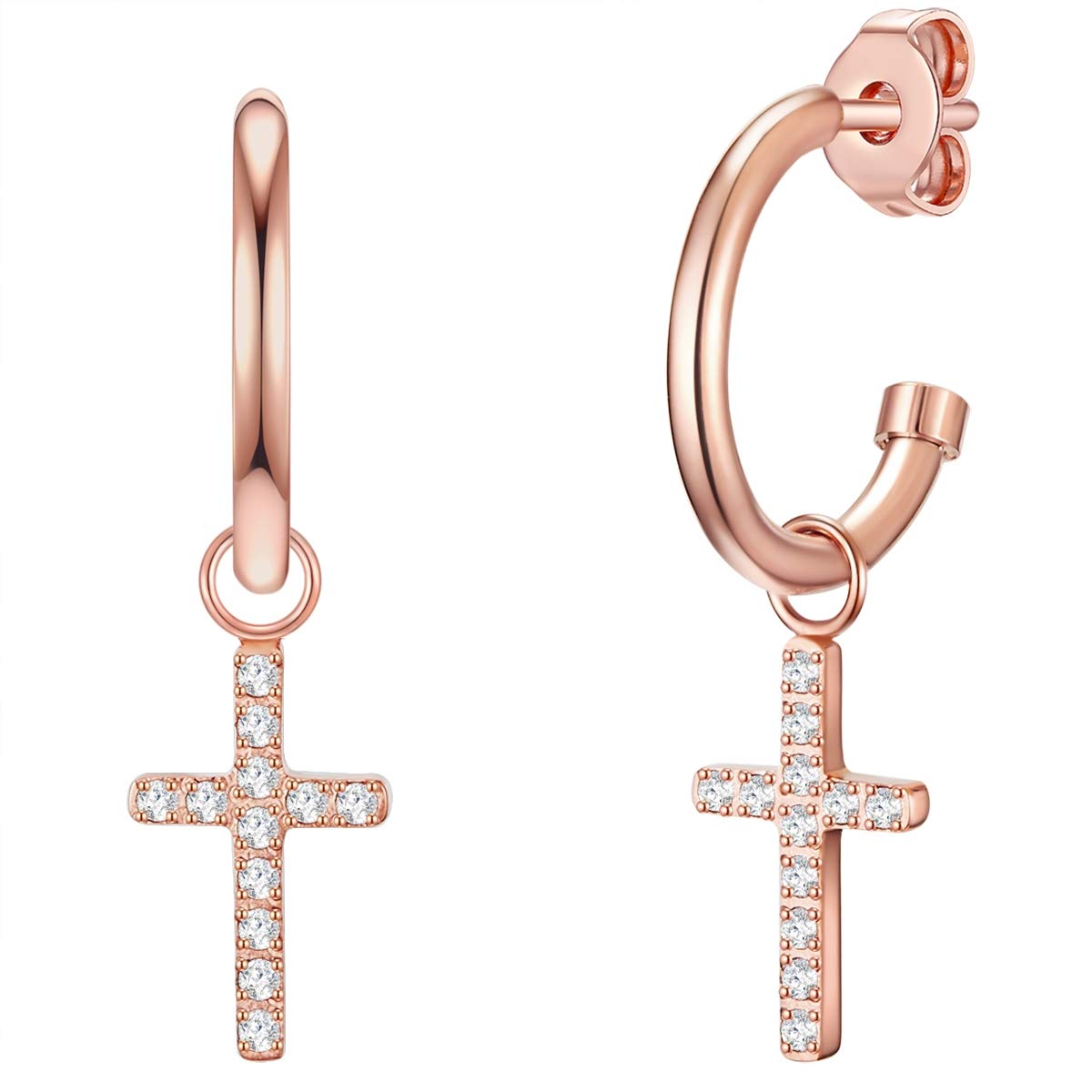 Soul Club Female Stainless Steel Zirconia Hoop earring