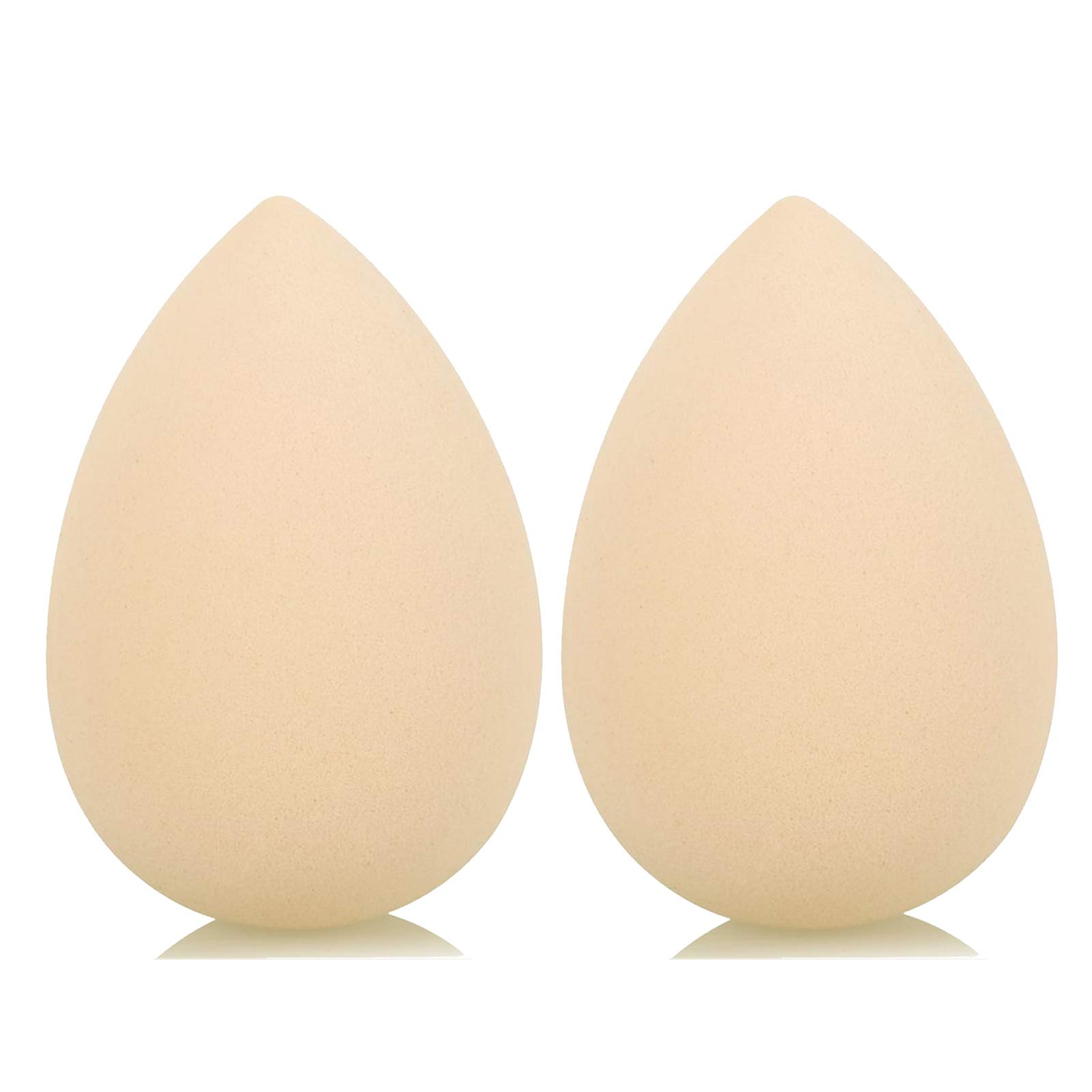 Balsar Professional Latex-free Makeup Sponge Blender Puff Flawless Cosmetic Tools Waterdrop Beige 2 Pcs