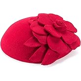Lawliet Womens Dressy Fascinator Beret Wool Felt Pillbox Hat Wedding Occasion Headpiece A083