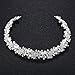Oriamour Bridal Headpiece Flower Design Wedding Headband Bridal Hair Accessories (Silver)