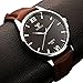 Cokoo Simplicity Style Black Dial Brown Band Men's Fashion Roman Numeral Wrist Watch Black