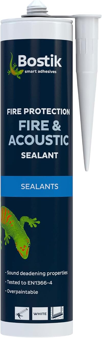 Bostik Fire & Acoustic Sealant White 290ml Up to 4 Hours Fire Resistance