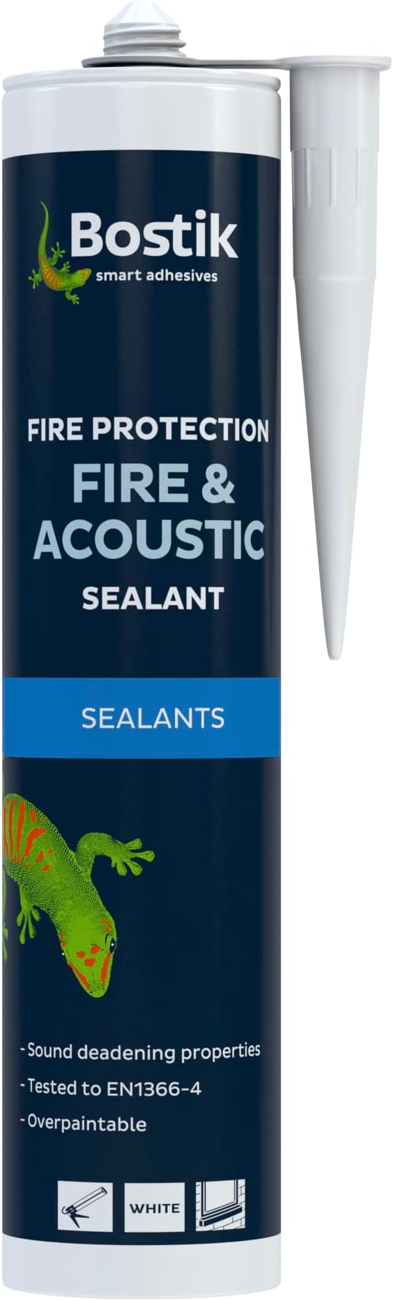 Bostik Fire & Acoustic Sealant White 290ml Up to 4 Hours Fire Resistance