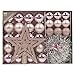 Easygift Products Christmas Tree Decoration 33 Piece Set Baubles Accessories Xmas Balls Ornaments (Pink)