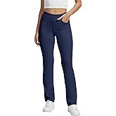 VIMPEP Women’s Soft Feeling Straight Yoga Pants Pull On Stretchy Dress Pants for Business Casual Petite/Regular 106