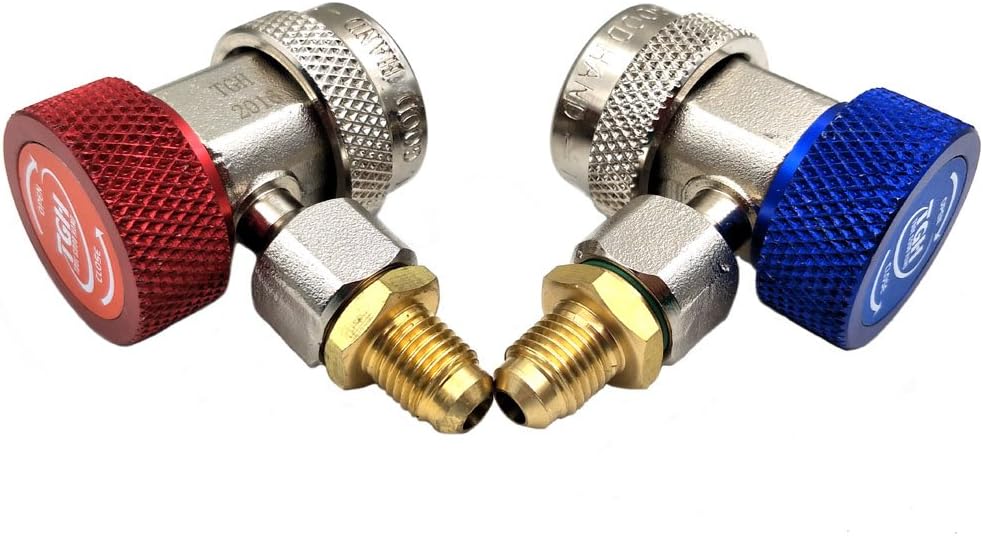 Nikauto 1Pair r134a High & Low Pressure Automotive Air Conditioning Quick Coupler Connector Adapters: Automotive