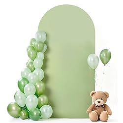 HEMMOTOP Green Arch Cover, 7.2 ft Spandex Wedding