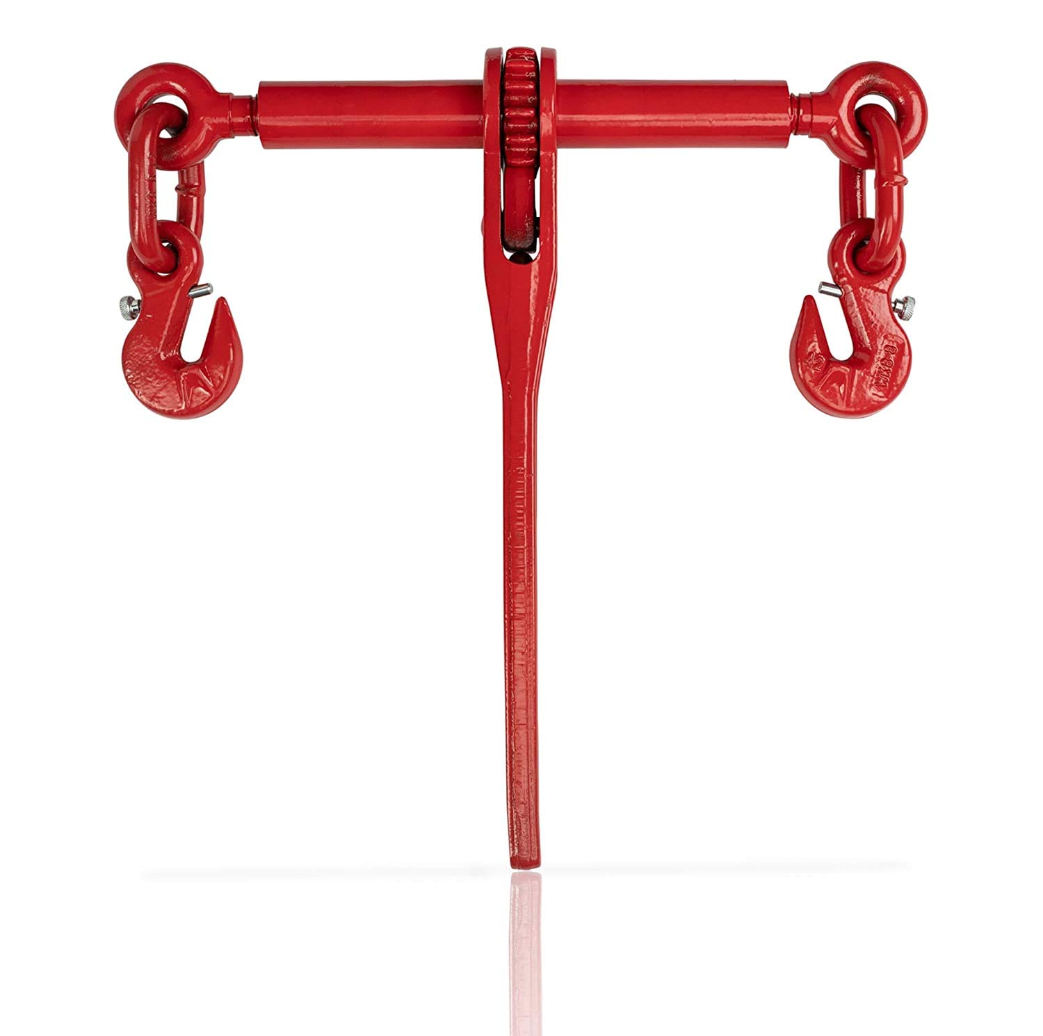 Dolezych Ratchet Load Binder with Shortening Hooks (With Safety Latchet) for 8 mm Grade 80 Chain, 4000 Dan Lashing Capacity