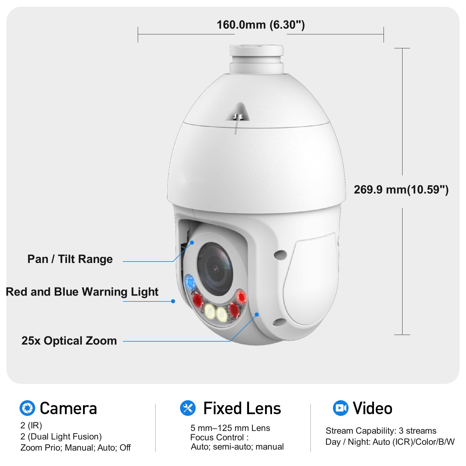 EmpireTech IR and White Light Dual Light Fusion 4MP 1/2.8