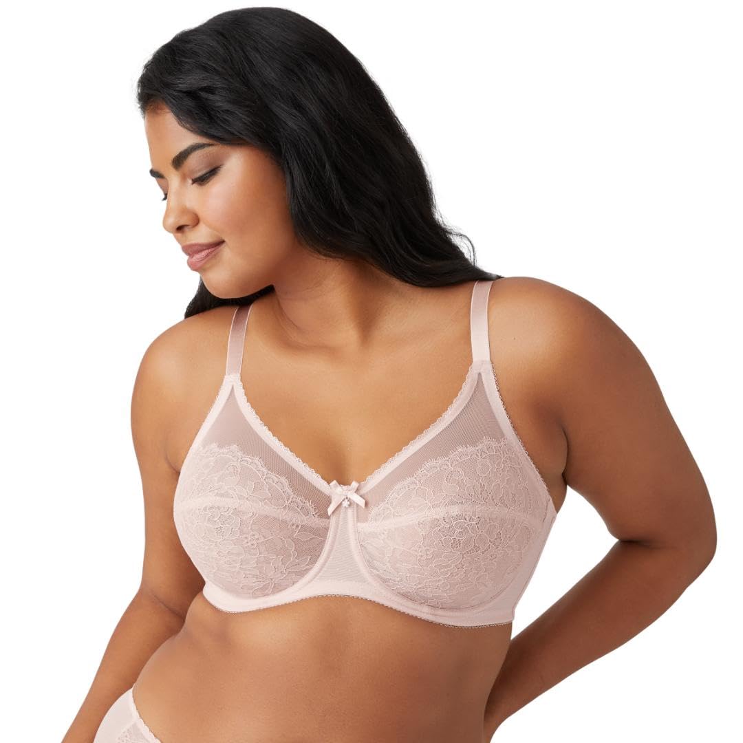 Wacoal Women’s Retro Chic Full Figure Seamed Unlined Underwire Bra, Rose DUST, 42H