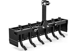 YINTATECH 55" Three Point Box Scraper, Box Blade Tractor Attachment Fits for Cat1