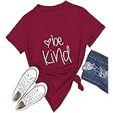 Be Kind T Shirts Women Cute Graphic Blessed Shirt Funny Inspirational Teacher Fall Tees Tops