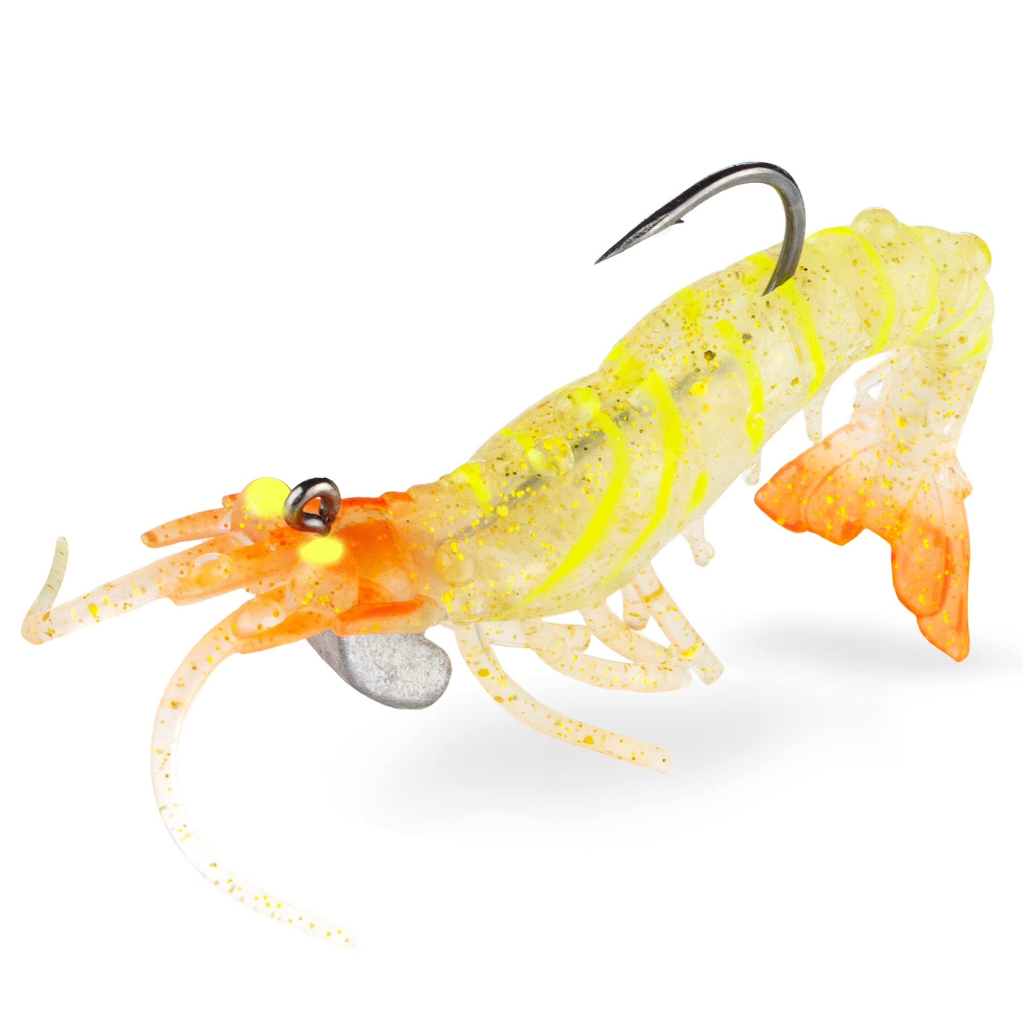 FISHN® GRUMPYcrab 12.5cm, 13.7gr, 2 pieces - Ultra realistic artificial bait rubber fish for fishing for pikeperch, pike, cod, saithe incl. Hoes and weight (Champagne)