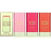 Lovelycat On-the-Go Makeup Blush Stick Tinted Moisture Stick, Shadow Lips Cheek Blusher Creamy Long Lasting Natural Nude for All Skin Natural Waterproof, Long Lasting(3PC)