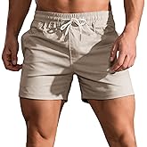 Mens 5" Shorts Cotton Casual Classic Fit Elastic Waist Summer Daily Wear Workout Short