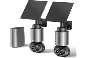 BOTSLAB 8MP Cameras Surveillance Exterieur, 2-Cam Kit, No Monthly Fee, 4K Color Night Vision, Solar Security Camera Outdoor w