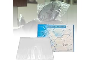 250 Pcs Dental Chair Headrest Covers, Orthodontics Cosmetic Clinic Chair Head Protector Sleeves, Disposable & Transparent, 14