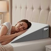 Vimoli Bed Wedge Pillow for Sleeping &amp; Resting, 8 inch Incline Pillow Wedge for Adults Seniors, Back Support and Leg Elevation, Cooling Memory Foam Top, Ideal for Couch, Bedroom &amp; Living Room