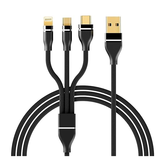 PRALION 3 in 1 Nylon Charging Cable
