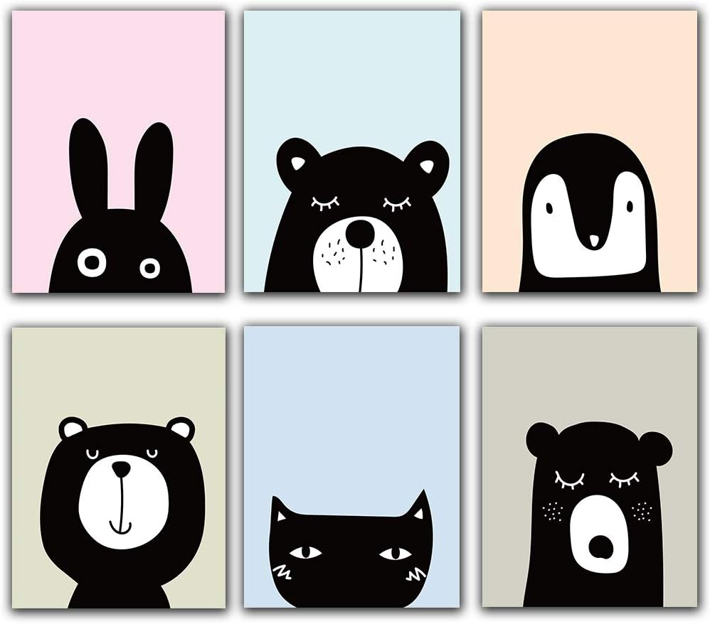 black and white animal prints for nursery