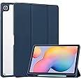 KuRoKo Galaxy Tab S6 lite 10.4 2022/2020/2024 Case with Pen Holder- Lightweight Shockproof Cover with Clear Transparent Back Shell for Galaxy Tab S6 lite 10.4 (SM-P610/P613/P615/P619/P620)-Navy