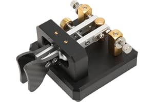 Portable Morse Code Key, Mini CW Key Automatic Morse, Shortwave Double Paddle Morse Code Key for Camping Indoor, CW Morse Tel