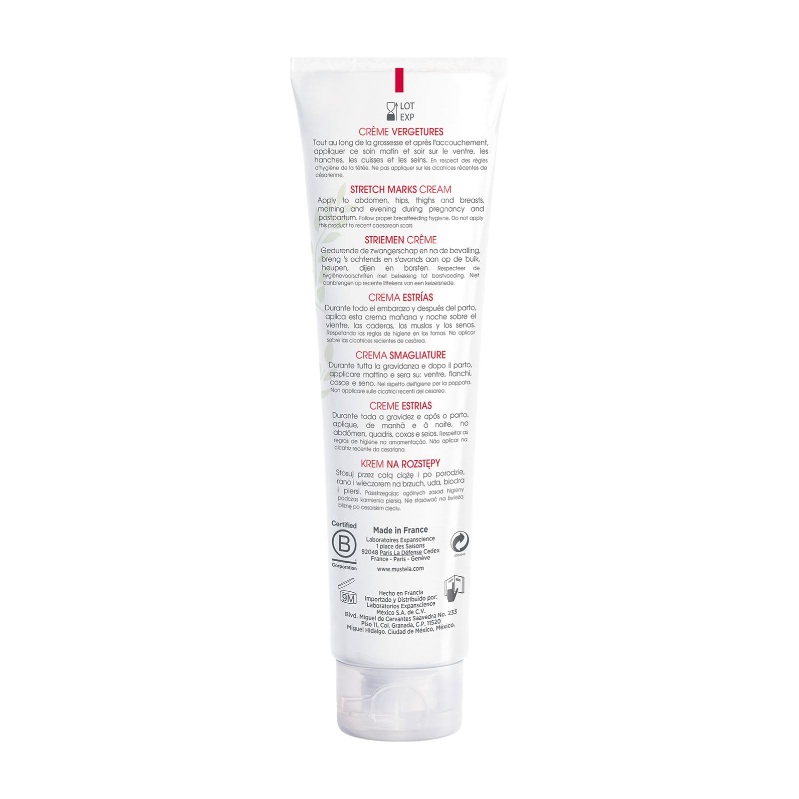 Mustela Maternity Stretch Marks Cream for Pregnancy - Natural Skincare Massage Moisturizer with Natural Avocado, Maracuja & Shea Butter - Lightly Fragranced or Fragrance Free - Various Sizes