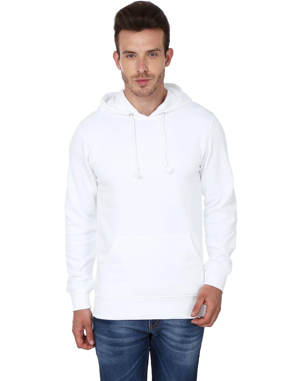 mens white hoodie sweatshirt