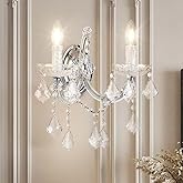 TMAFON Crystal Wall Lights, Modern Sconces - Brilliant 2 Light Maria Theresa Wall Lamp Light Fixtures, Wall Mounted Lamp for 