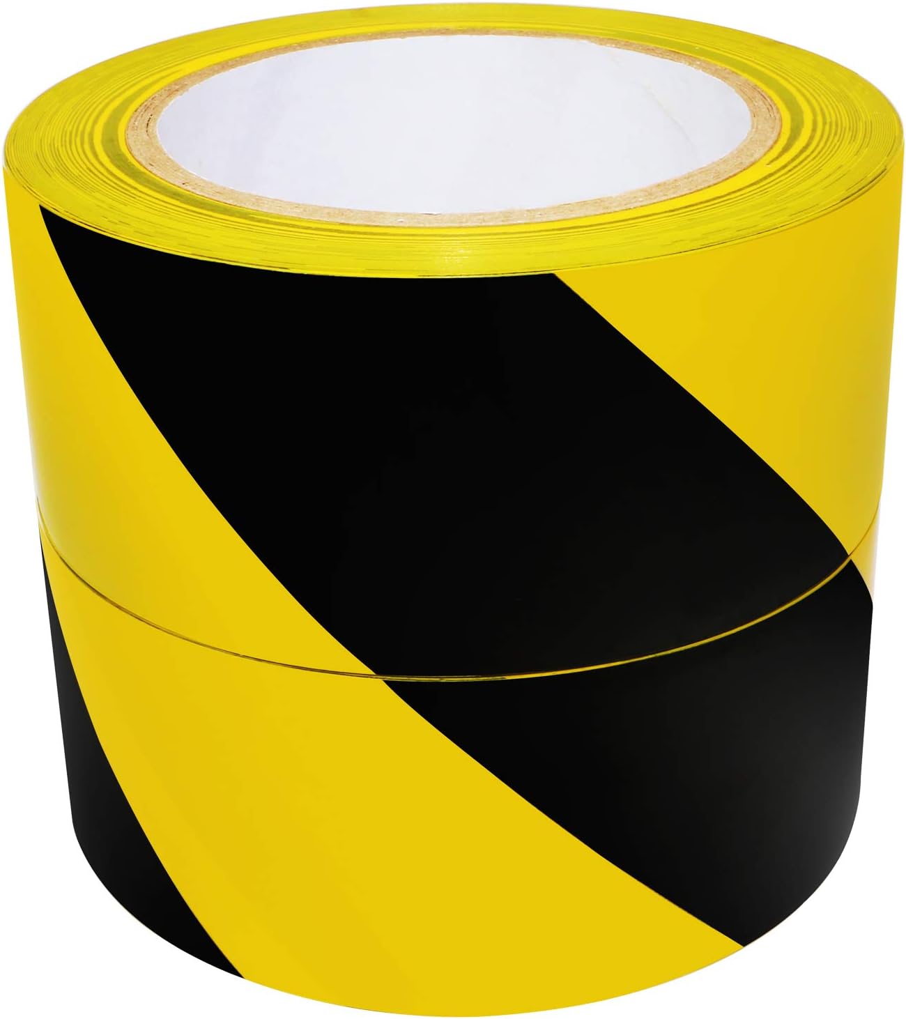 BLIGO Hazard Warning Safety Stripe Tape, 2 Inch x 36 Yards, Black and Yellow, High-Visibility, Marking Floors, Walls, Steps, Caution Dangerous Zones, 2 Rolls: Home Improvement