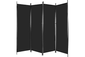 REDCAMP 4 Panel Room Divider, Folding Privacy Screen 6.7FT Wide Tall,Portable Indoor Outdoor Wall Divider for Room Separation